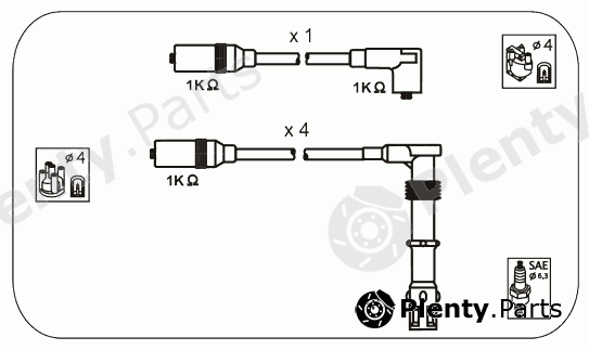  JANMOR part ABM77 Ignition Cable Kit