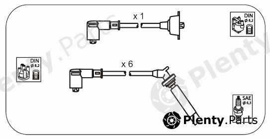  JANMOR part JP106 Ignition Cable Kit