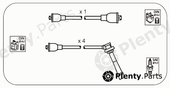  JANMOR part JP123 Ignition Cable Kit