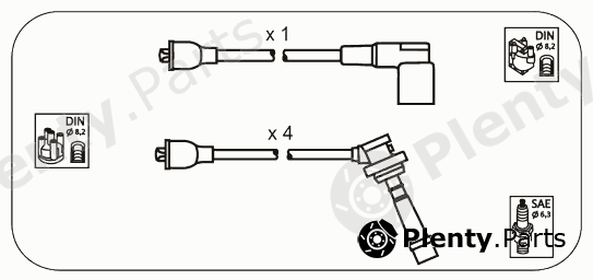  JANMOR part JP127 Ignition Cable Kit