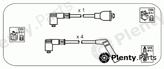  JANMOR part JP327 Ignition Cable Kit