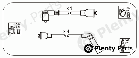  JANMOR part JP344 Ignition Cable Kit