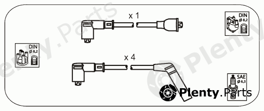  JANMOR part JP363 Ignition Cable Kit