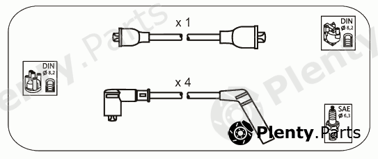  JANMOR part JP368 Ignition Cable Kit