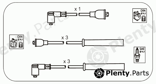  JANMOR part JP373 Ignition Cable Kit