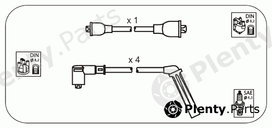  JANMOR part SBS8 Ignition Cable Kit