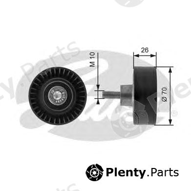  GATES part T36163 Deflection/Guide Pulley, v-ribbed belt