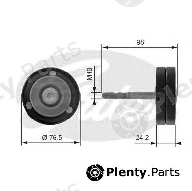  GATES part T36232 Deflection/Guide Pulley, v-ribbed belt