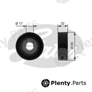  GATES part T36257 Deflection/Guide Pulley, v-ribbed belt