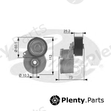  GATES part T38236 Tensioner Pulley, v-ribbed belt