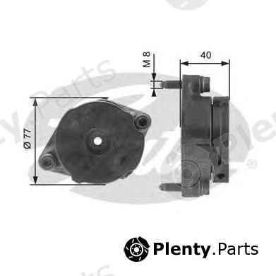  GATES part T38345 Tensioner Pulley, v-ribbed belt