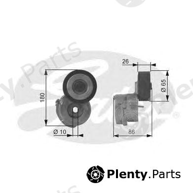  GATES part T38440 Tensioner Pulley, v-ribbed belt