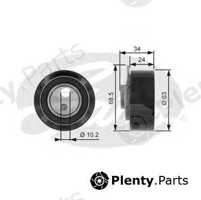  GATES part T43049 Deflection/Guide Pulley, timing belt