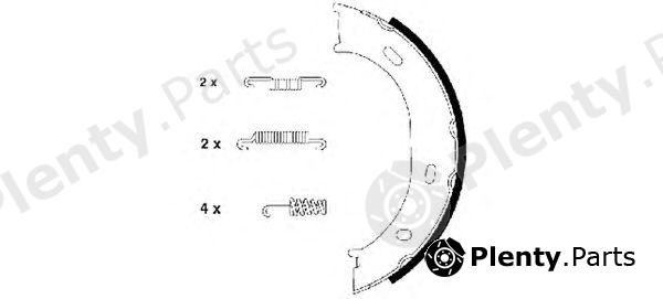  TEXTAR part 91055100 Brake Shoe Set, parking brake