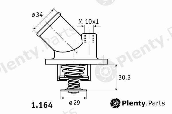  BEHR THERMOT-TRONIK part 1.164.92.344 (116492344) Thermostat, coolant