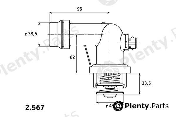  BEHR THERMOT-TRONIK part 2.567.01 (256701) Thermostat, coolant
