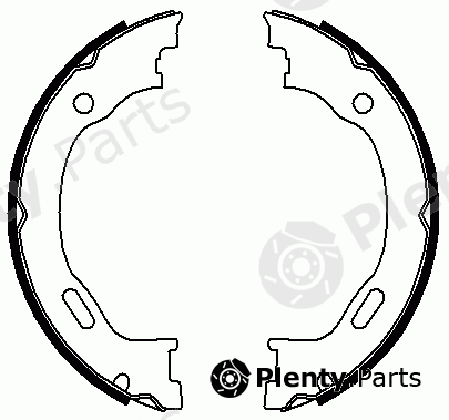  FERODO part FSB662 Brake Shoe Set, parking brake