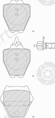  FERODO part FDB1709 Brake Pad Set, disc brake