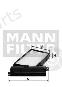  MANN-FILTER part CU2709 Filter, interior air