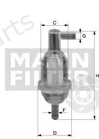  MANN-FILTER part WK31/5 (WK315) Fuel filter
