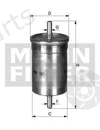  MANN-FILTER part WK512 Fuel filter