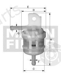  MANN-FILTER part WK31/80 (WK3180) Fuel filter