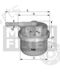  MANN-FILTER part WK44/7 (WK447) Fuel filter