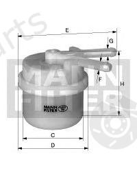  MANN-FILTER part WK42/5 (WK425) Fuel filter