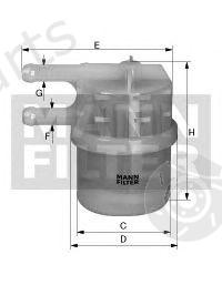  MANN-FILTER part WK42/7 (WK427) Fuel filter