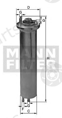  MANN-FILTER part WK532 Fuel filter