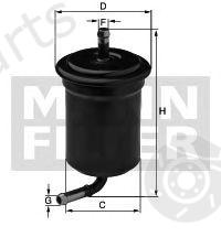  MANN-FILTER part WK614/42 (WK61442) Fuel filter