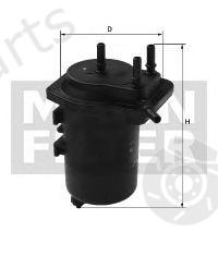  MANN-FILTER part WK939/8x (WK9398X) Fuel filter