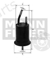  MANN-FILTER part WK614/41 (WK61441) Fuel filter