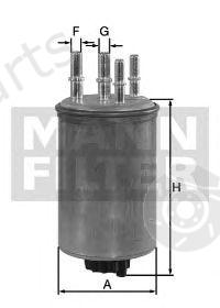  MANN-FILTER part WK829/5 (WK8295) Fuel filter