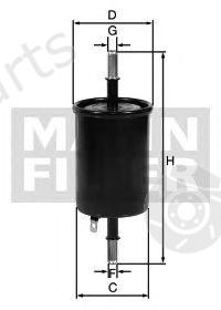  MANN-FILTER part WK55/3 (WK553) Fuel filter