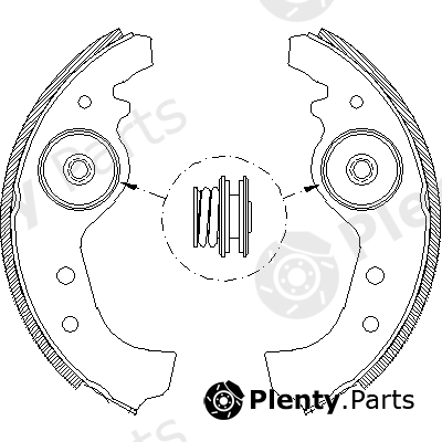  ROADHOUSE part 4015.01 (401501) Brake Shoe Set