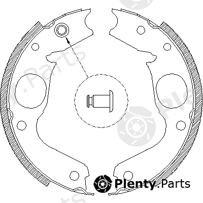  ROADHOUSE part 4148.00 (414800) Brake Shoe Set, parking brake