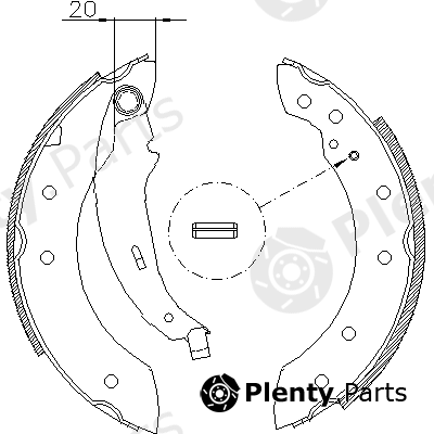  ROADHOUSE part 4199.01 (419901) Brake Shoe Set