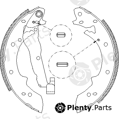  REMSA part 4027.01 (402701) Brake Shoe Set