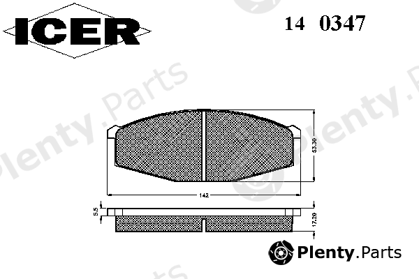  ICER part 140347 Brake Pad Set, disc brake