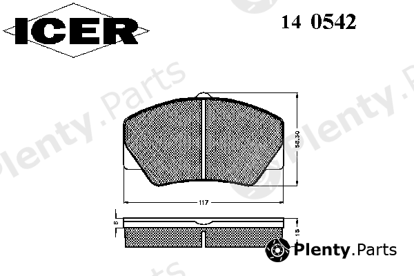  ICER part 140542 Brake Pad Set, disc brake