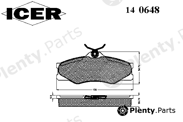  ICER part 140648 Brake Pad Set, disc brake
