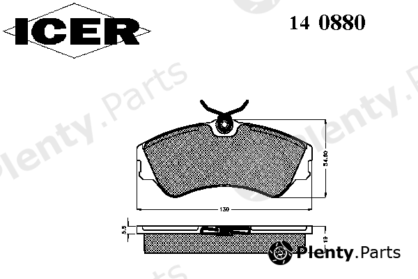  ICER part 140880 Brake Pad Set, disc brake