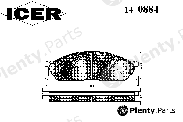  ICER part 140884 Brake Pad Set, disc brake