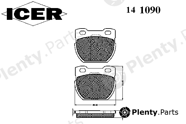  ICER part 141090 Brake Pad Set, disc brake
