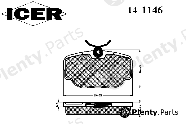  ICER part 141146 Brake Pad Set, disc brake