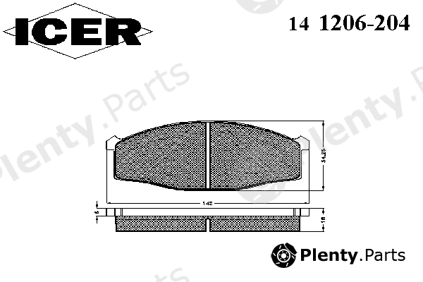  ICER part 141206-204 (141206204) Brake Pad Set, disc brake