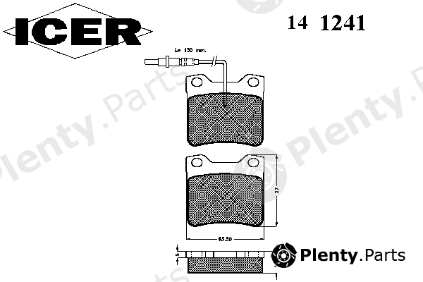  ICER part 141241 Brake Pad Set, disc brake
