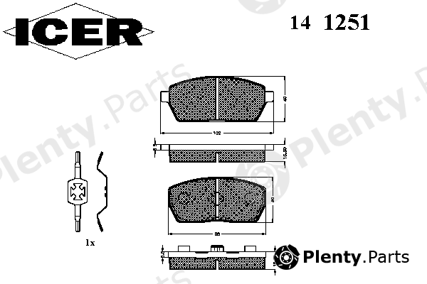  ICER part 141251 Brake Pad Set, disc brake