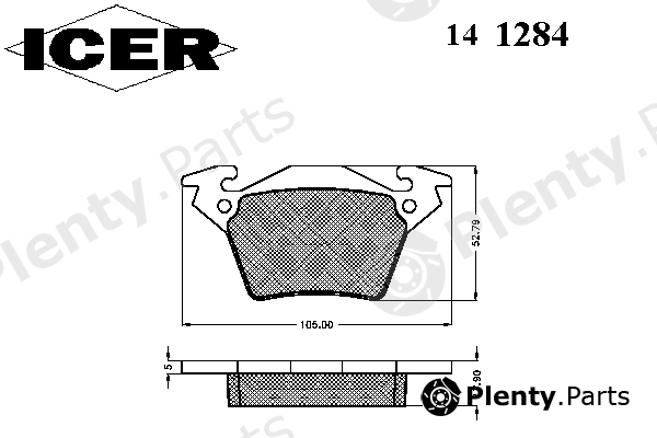  ICER part 141284 Brake Pad Set, disc brake